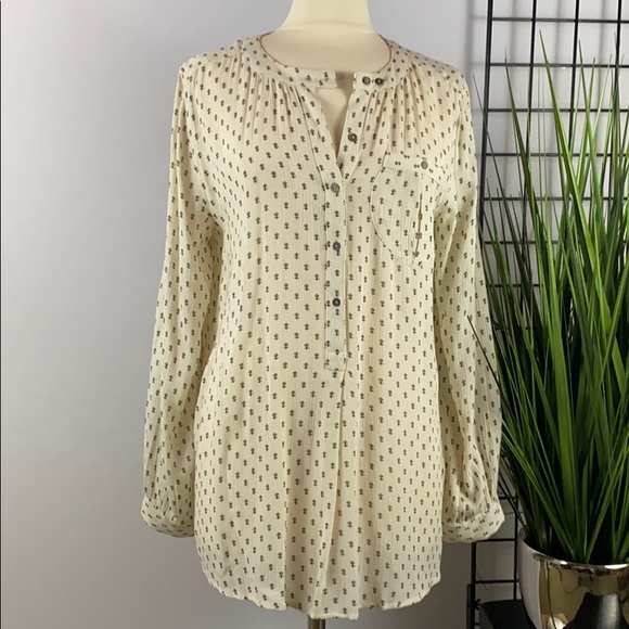 Free People Tops - Free People Flowey High Low Blouse M